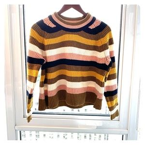 Madewell color block sweater XS NWT